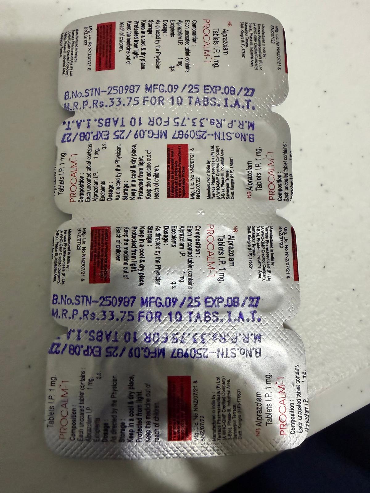 Xanax 1mg procalm 1 — Buy Online at CureSprint